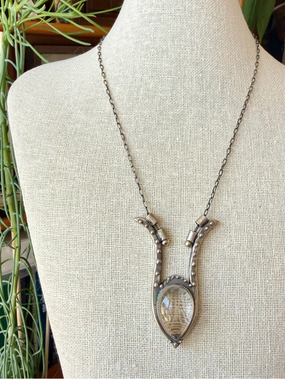 Acid Queen "Dejah" Necklace with Rutilated Quartz - Picture 1 of 11